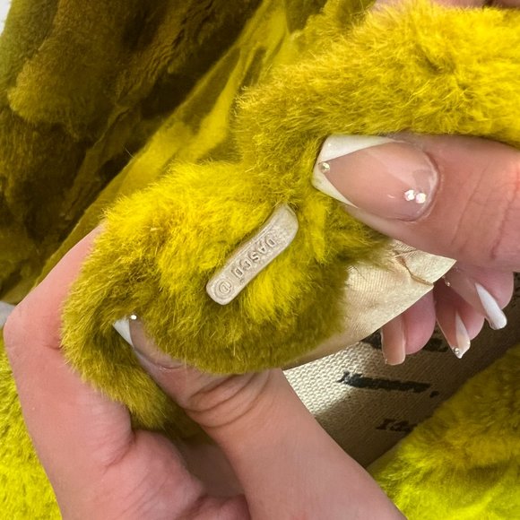 COPY - Dasco Real Fur Yellow Coat Size 38 - Picture 4 of 6